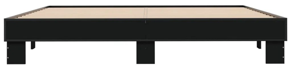 Giroletto nero 200x200 cm in legno multistrato e metallo