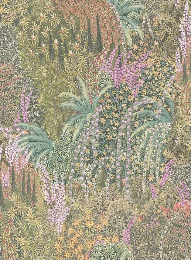 Cole & Son Carta da parati Cascade - Soft Olive & Sage