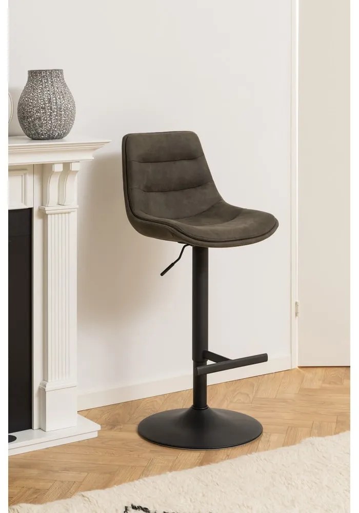 Sgabello da bar in verde scuro con altezza regolabile (altezza della seduta 86 cm) Adisa – Actona