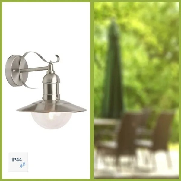 Brilliant - Applique da esterno ARTO 1xE27/60W/230V IP44 cromo lucido