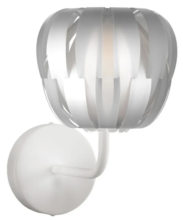 Applique Moderna Queen Polilux ® Argento E Metallo 1 Luce E14