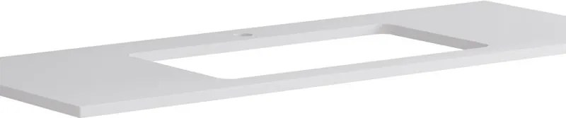 Top per lavabo semincasso Niwa 18058-MM L 120 x H 1.8 x P 46 cm laccato opaco bianco truciolare