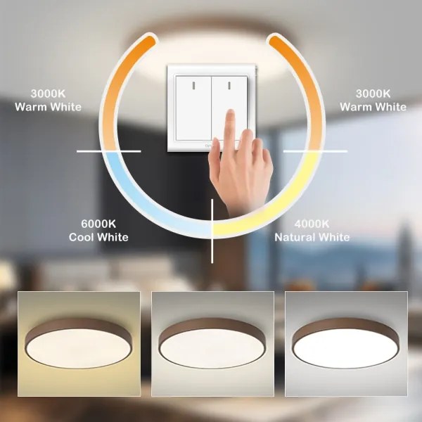 Brilagi - Plafoniera LED POOL LED/100W/230V 3000/4000/6000K 80 cm marrone