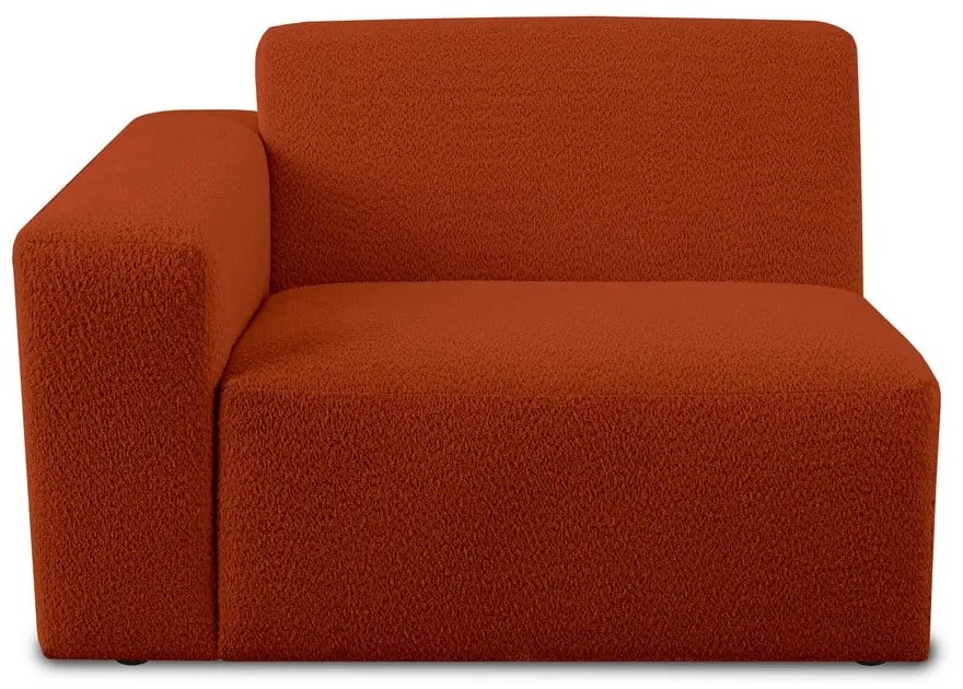 Modulo divano in tessuto bouclé color mattone (angolo sinistro) Roxy - Scandic