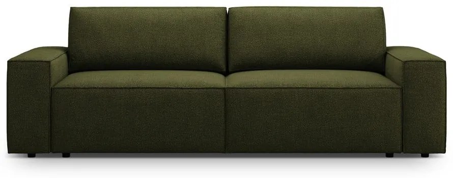 Divano letto verde scuro in tessuto bouclé 247 cm Jodie - Micadoni Home