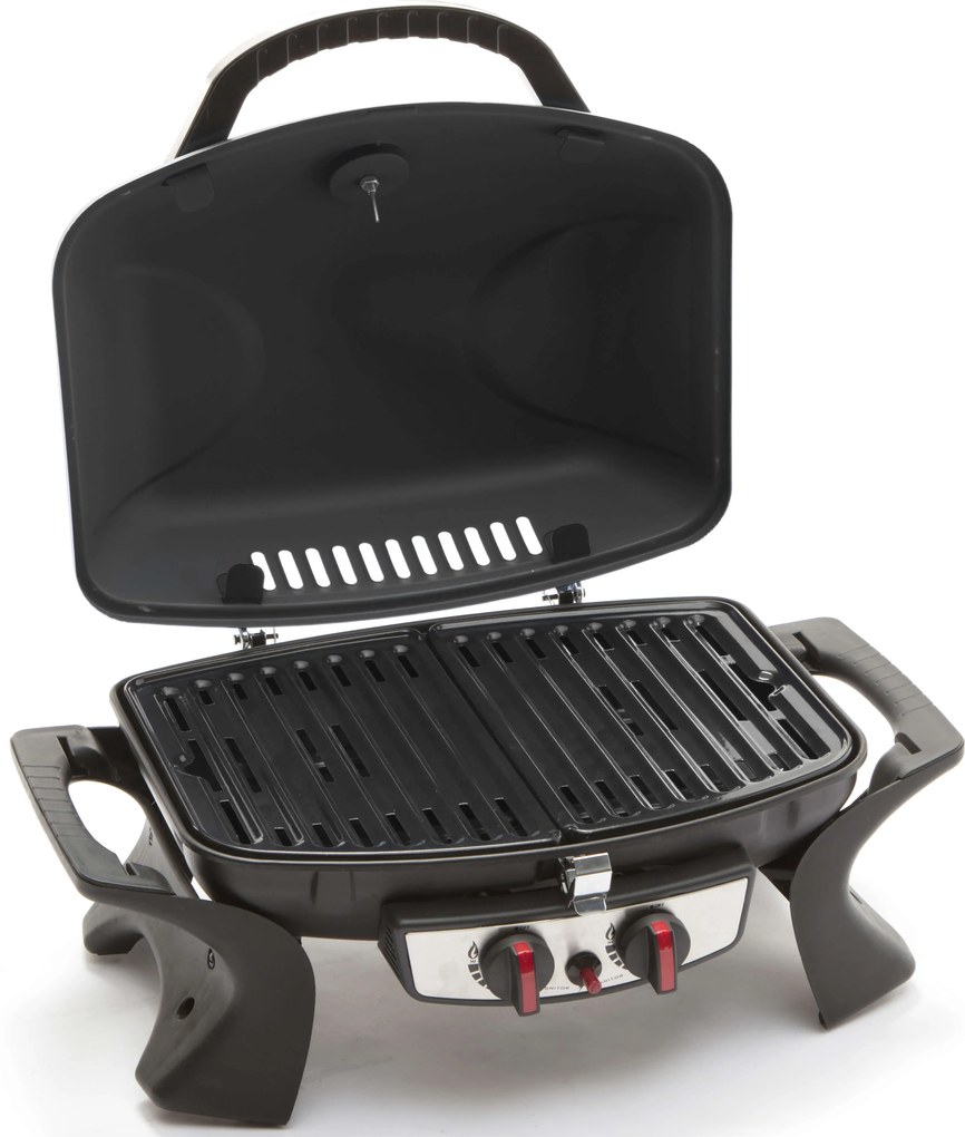 Barbecue a Gas GPL Portatile 2 Fuochi Taddei Easy Nero...