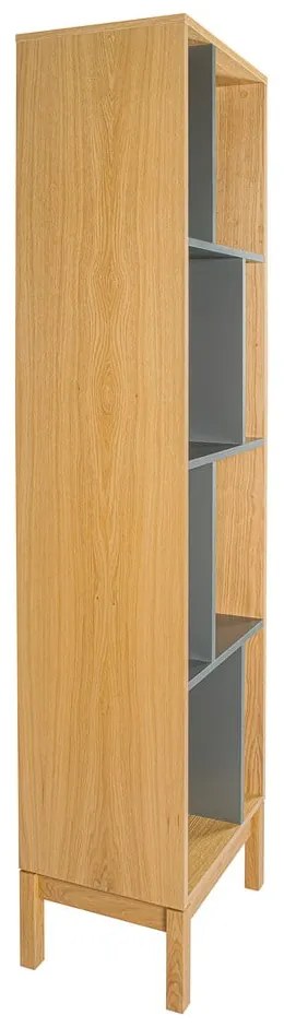 Libreria grigia in rovere 45x185 cm AbbeyWood - Woodman