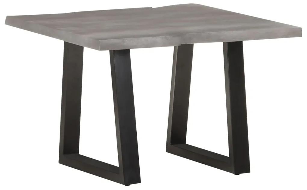 Tavolino da caffè con bordi vivi 60x60x40 cm in massello acacia