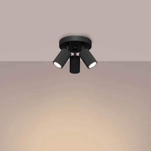 Sollux SL.1582 - Faretto KARBON 3xGU10/10W/230V nero