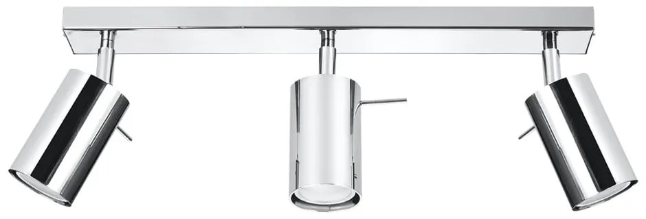 Lampada da soffitto in argento, lunghezza 45 cm Etna - Sollux