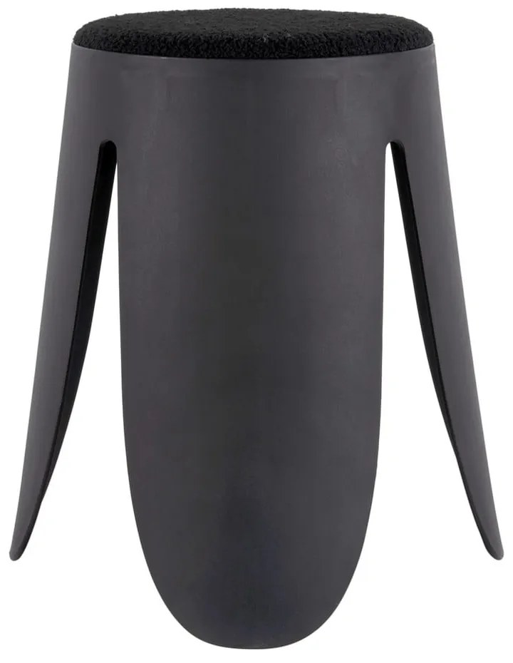 Sgabello in plastica nera Savor - Leitmotiv