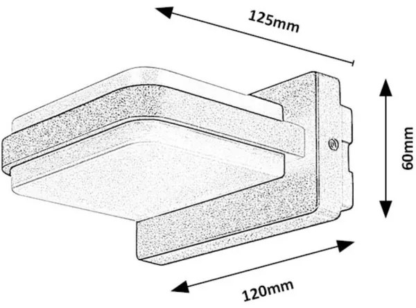 Rabalux 77061 - Applique a LED da esterno GENDT LED/12W/230V IP44 nero