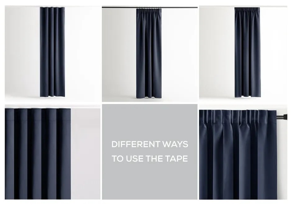 Tenda termoisolante/parzialmente oscurante blu scuro 140x245 cm Kierra – Restilo