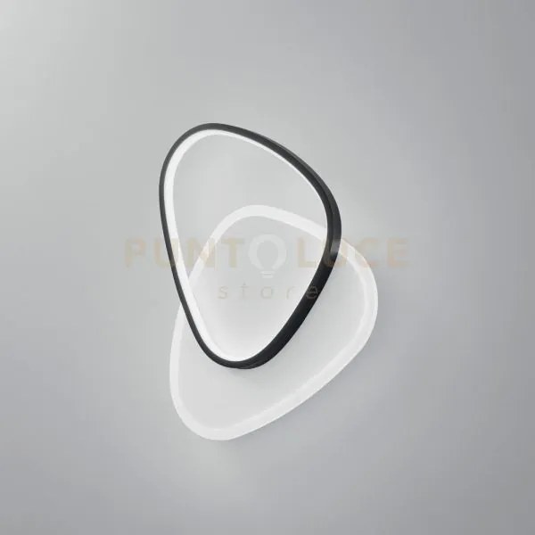 Plafoniera led ayrton tondeggiante nera 42w 4500lm cct 3000k 4000k ...