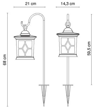 Globo 33270 - Lampada solare SOLAR AL 1xLED/0,05W/3,2V IP44