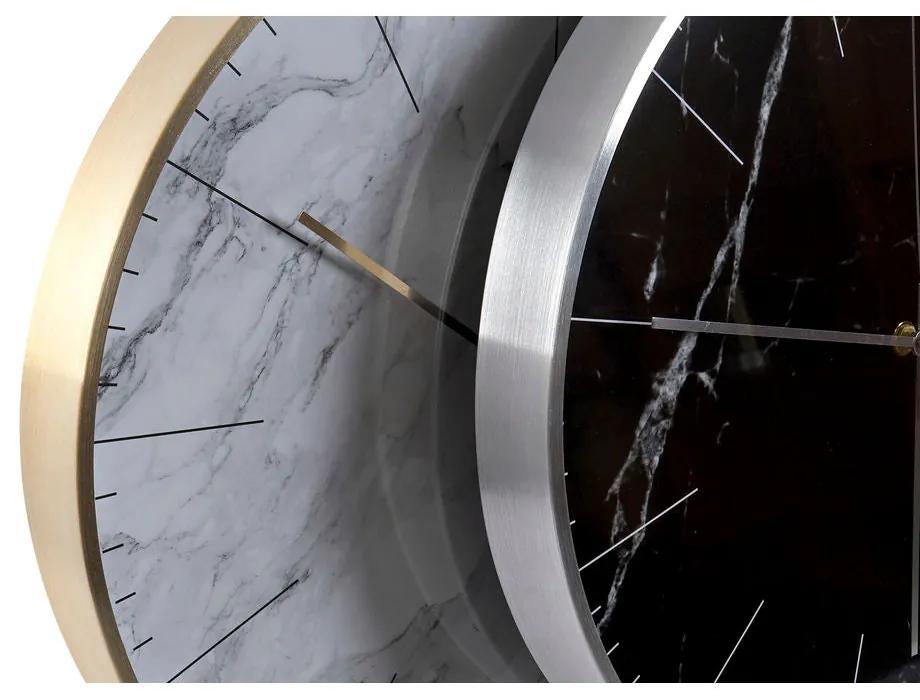 Orologio da Parete DKD Home Decor Nero Alluminio Bianco (40 x 5 x 40 cm) (2 pezzi)