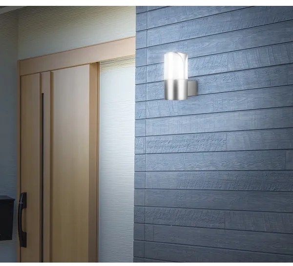 Briloner 320304TF - Applique da esterno 1xE27/12W/230V IP44 argento