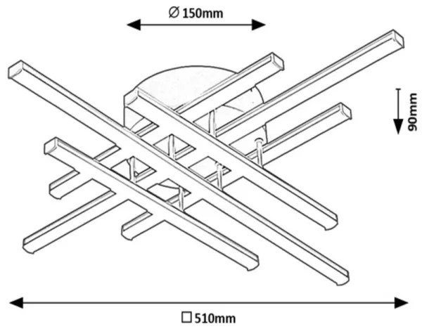 Rabalux 3014 - Lampadario LED a plafone TATJANA 6xLED/40W/230V 4000K