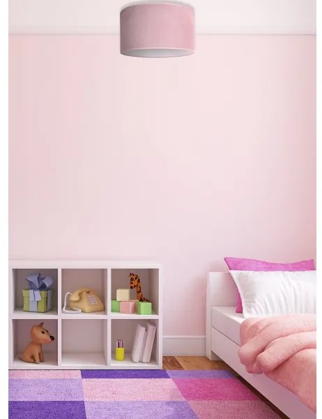 Duolla - Plafoniera BRISTOL 1xE27/15W/230V diametro 45 cm rosa/bianco