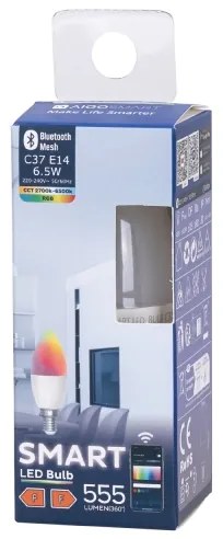 LED RGBW Lampadina C37 E14/6,5W/230V 2700-6500K - Aigostar