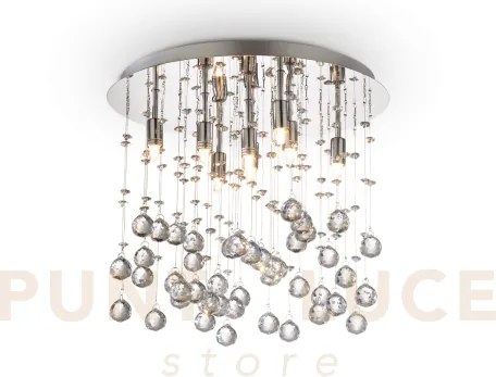 Moonlight lampadario a soffitto cromo e cristallo 8 luci attacco g9...