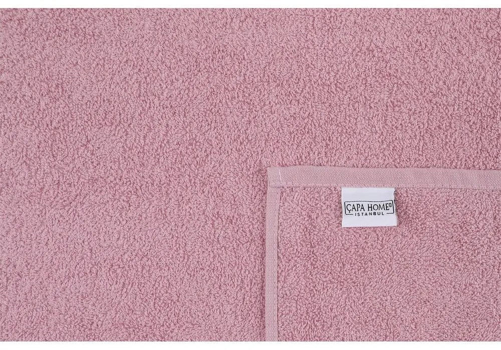 Asciugamani e teli da bagno in cotone rosa in set di 2 pezzi Dora - Foutastic