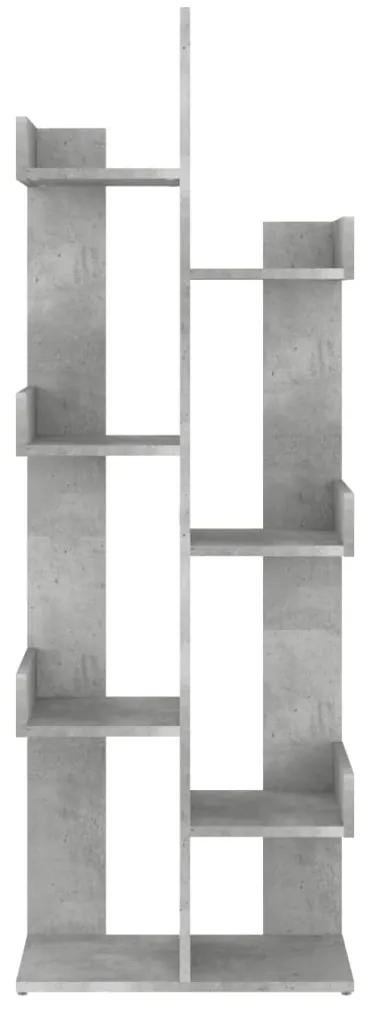 Libreria grigio cemento 48x25,5x140 cm in truciolato