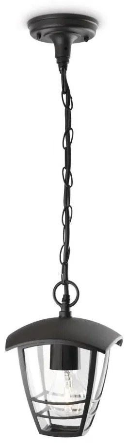 Philips 15386/30/16 - Lampadario a sospensione MYGARDEN CREEK 1xE27/60W/230V nero