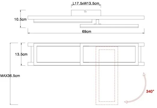 Globo 67266D - Plafoniera LED ILLA LED/20W/230V