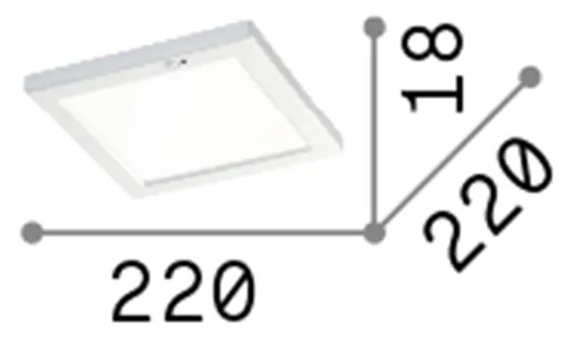 Plafoniera Moderna Aura Materie Plastiche Bianco Sensore Led 20W 3000K