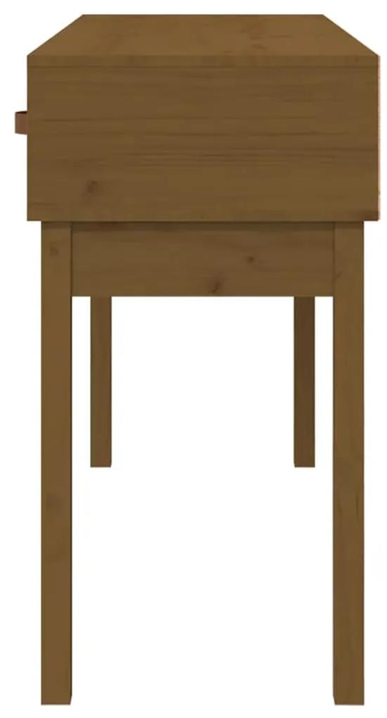 Tavolo consolle miele 114x40x75 cm in legno massello di pino
