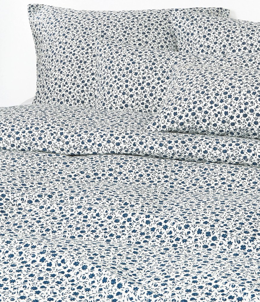 Copripiumino in cotone lavato con motivo floreale Nolana