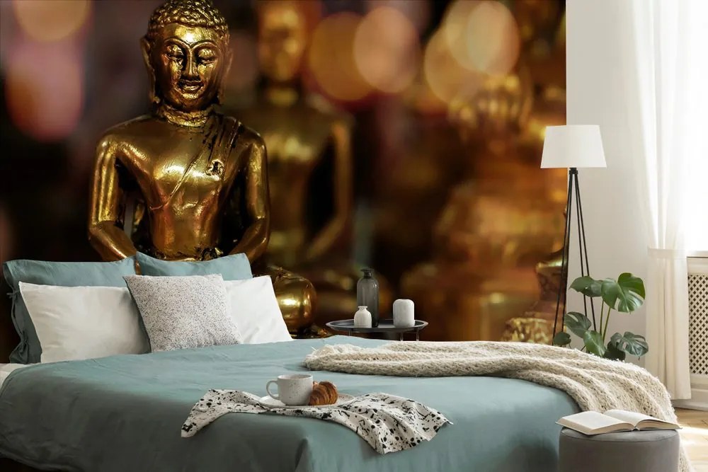 Carta da parati autoadesiva – Buddha con sfondo astratto