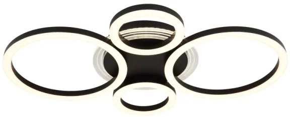 Globo 48039-40 - Lampada LED da soffitto LORETTA LED/40W/230V Ø35,5x53 cm nera