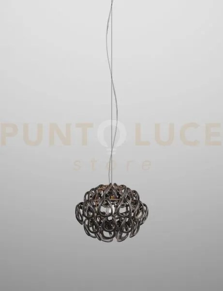 Giogali sospensione 35 nero e bronzo opaco 1 luce attacco e27 in cr...