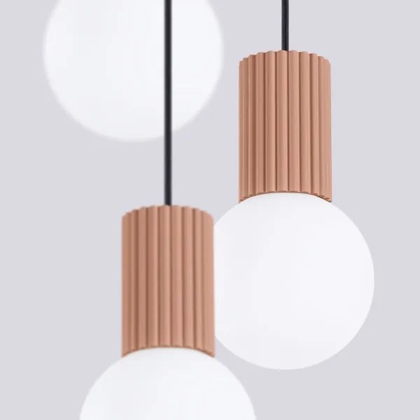 Sollux SL.1735 - Lampadario a sospensione con filo HALO 3xG9/8W/230V diametro 25 cm marrone