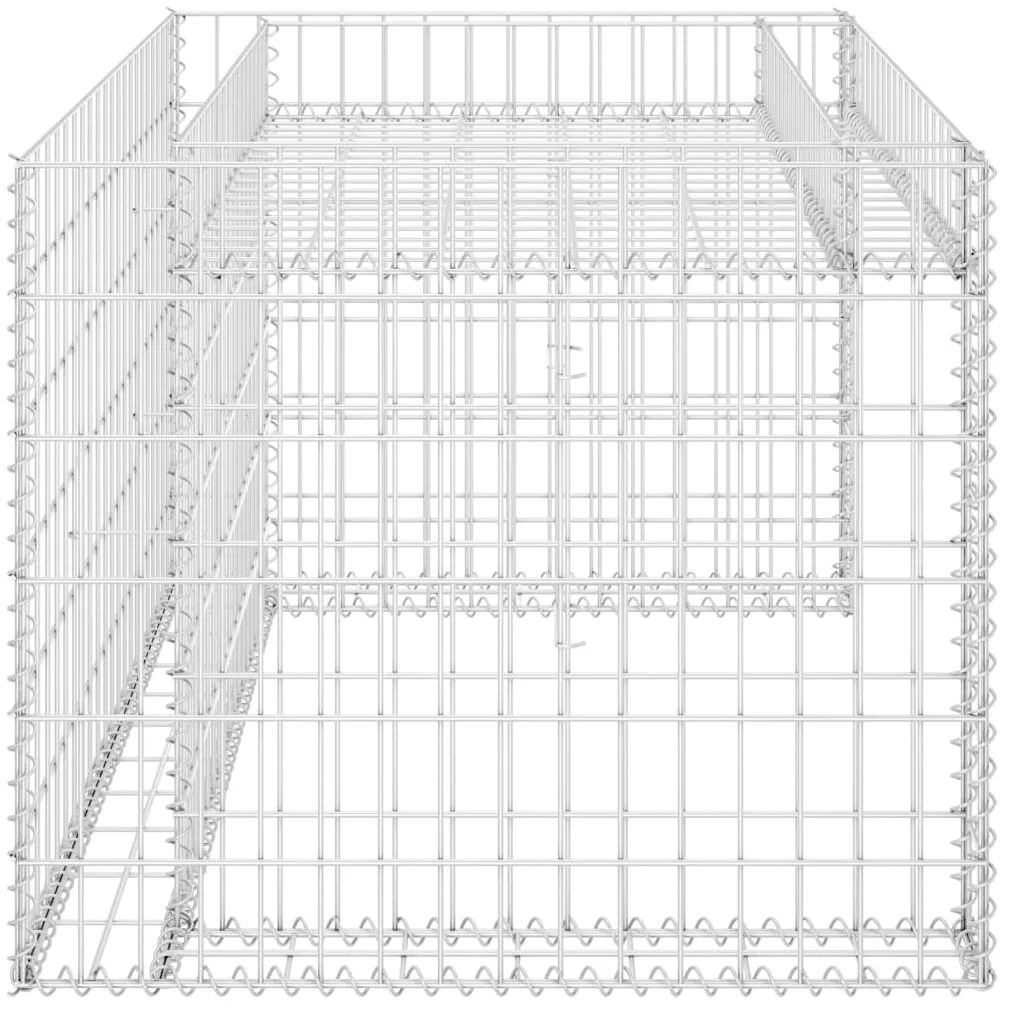 Casetta Rasaerba con Fioriera Rialzata 110x80x60cm Filo Acciaio