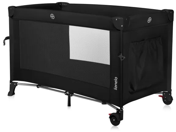 Lionelo - Lettino da viaggio 3 in 1 ELLEN Black Carbon