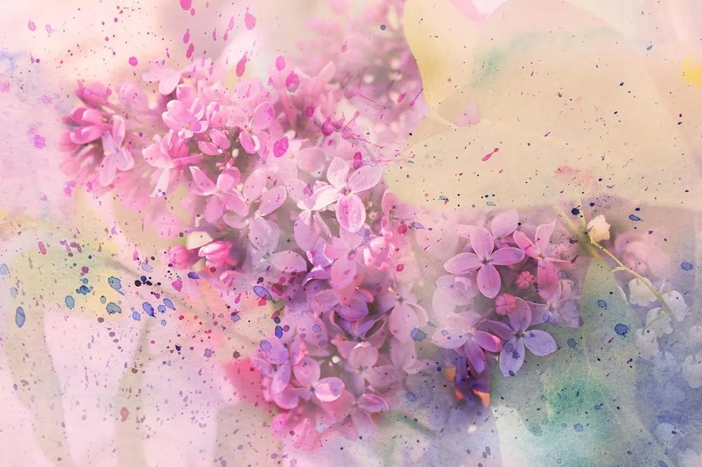 Carta da parati – Ramo di fiori rosa