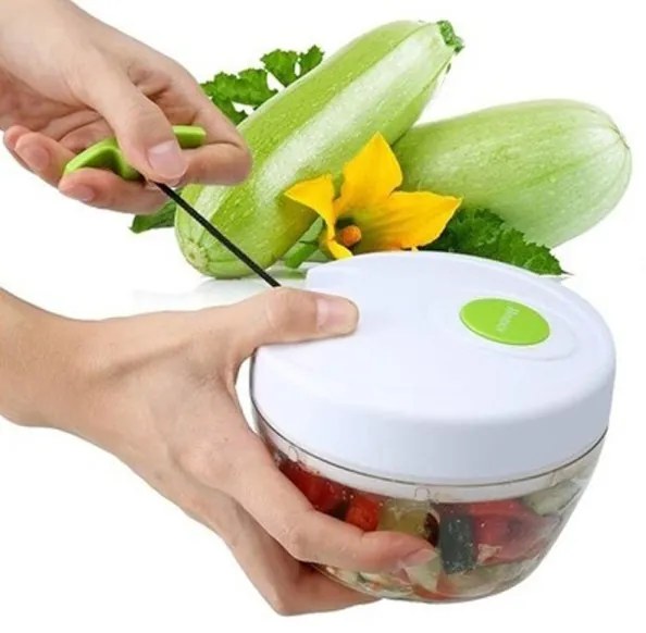 Trade Shop - Speedy Chopper Tagliatutto Manuale Frutta Verdura Affettatrice Taglia Trita