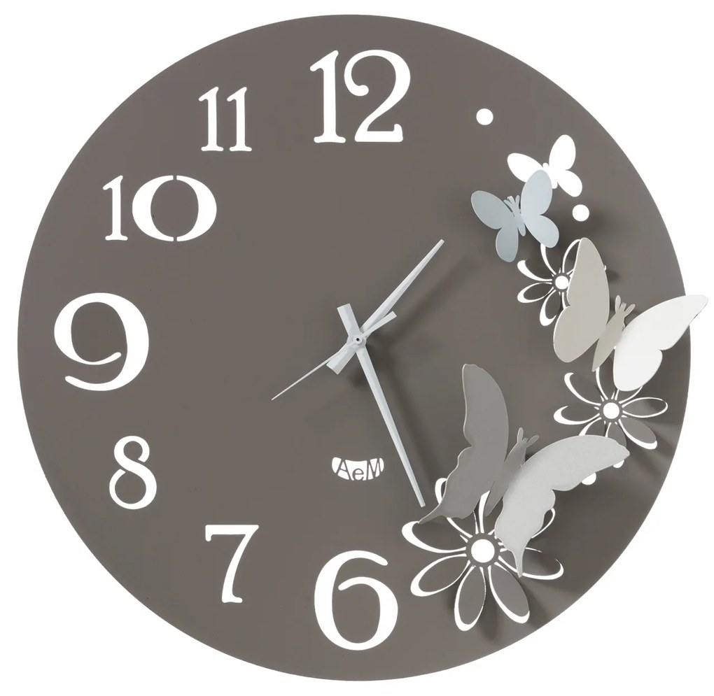 Arti & Mestieri Orologio da parete fiori e farfalle d 45