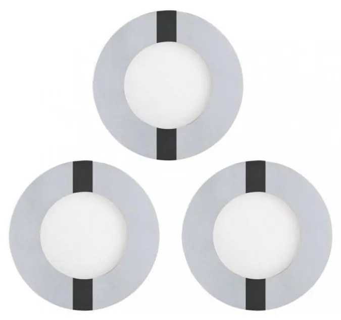 Eglo 78733- Set di 3 faretti LED da incasso per bagno FUEVA 1xLED/2,7W/230V IP44