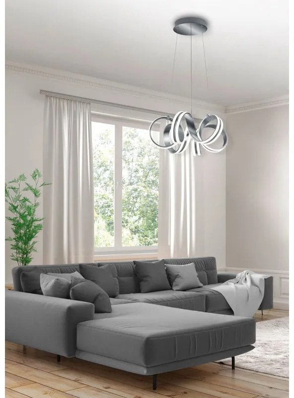 Lampadario LED moderno Carrara grigio Ø0cm, luce calda 4400 lumen, TRIO LIGHTING INTER