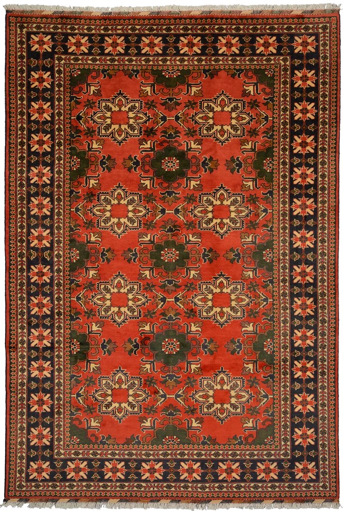 Afghan Tappeto 200x290 Rosso (Afghanistan) Annodato A Mano