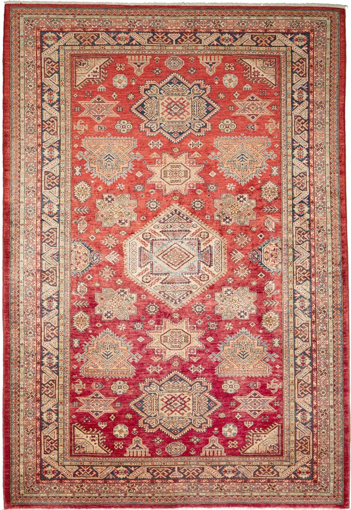 Kazak Tappeto 260 x 190 Blu (Pakistan) Annodato A Mano