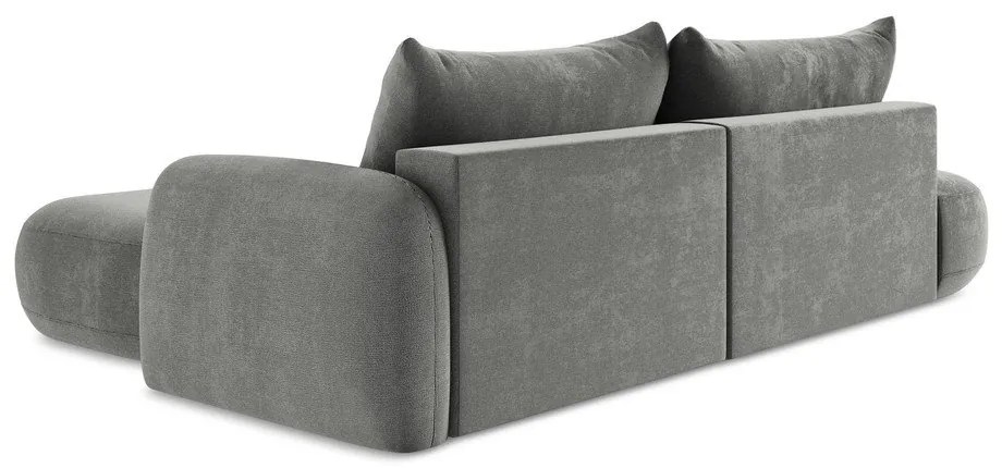 Divano angolare grigio allungabile (con penisola a destra/con chaise lounge) Hale – Makamii