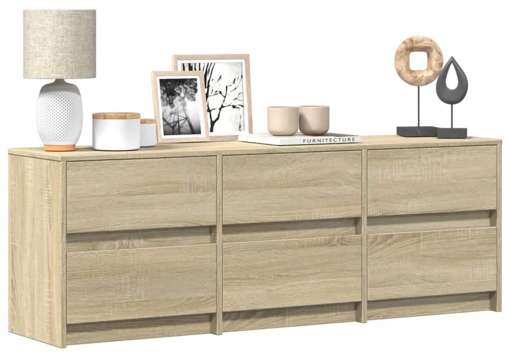 Mobile Porta Tv Con Led Rovere Sonoma 140x34x50cm İn Truciolato /