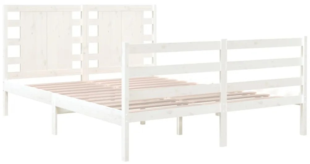 Giroletto bianco legno massello pino 120x190cm 4ft small double