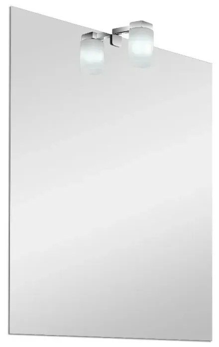 Specchio LED 50x70 cm reversibile con luce in vetro