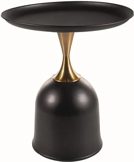 Tavolino da caffè Libra in nero/oro - d51 x h61 cm